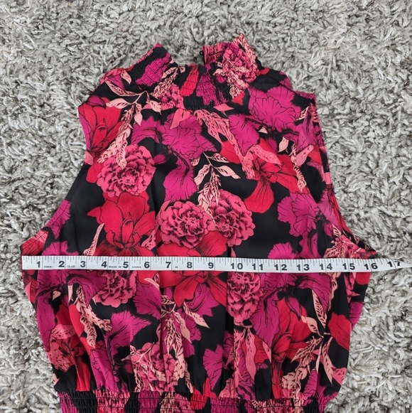 Nanette Lepore Smock Neck and Waist Floral Dress Valentines Day Outfit Size 2 - Picture 8 of 8